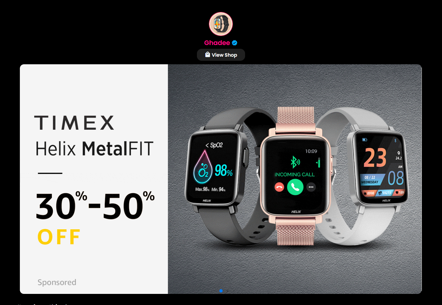 Watch Store Landing Page